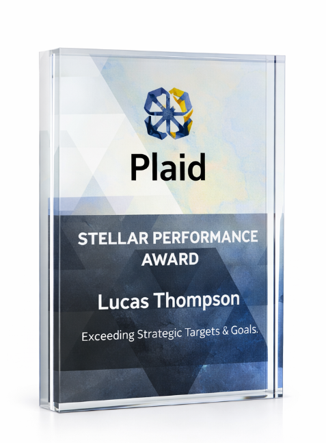 Custom Rectangular Acrylic Award – Personalized Corporate Recognition Plaque